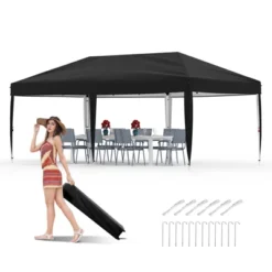 Pop Up Canopy - Easy Up Camping Tent With One Roller Bag, 3 Adjustable Height, 4 Weight Bags For Deck, Garden, Sports, Beach, Party 30 Pop Up Canopy - Easy Up Camping Tent With One Roller Bag, 3 Adjustable Height, 4 Weight Bags For Deck, Garden, Sports, Beach, Party -Homfan GUEST 506e5155 0b60 4597 96a3 341627a472a6
