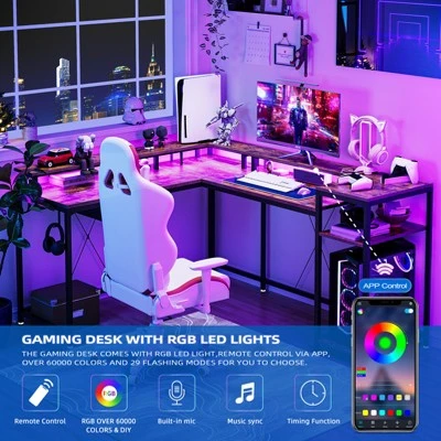 L Shaped Gaming Desk,68" Computer Desk, Home Office Desk With File Drawer, Corner Desk With Monitor Shelf And Hook, Two Person Desk 5 L Shaped Gaming Desk,68" Computer Desk, Home Office Desk With File Drawer, Corner Desk With Monitor Shelf And Hook, Two Person Desk - Image 3