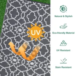 Homfan Outdoor Rug - Waterproof Reversible For Patio, RV, Deck, Backyard -Homfan GUEST 545dd50d 1ef6 459c 96ed 990a2f31f7d4