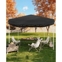 10'x10' Pop Up Canopy, Waterproof & UV-Resistant Outdoor Canopy With Center Lock And 1 Sidewalls, For Picnics, Camping, Beach, And Outdoor Gatherings 21 10'x10' Pop Up Canopy, Waterproof & UV-Resistant Outdoor Canopy With Center Lock And 1 Sidewalls, For Picnics, Camping, Beach, And Outdoor Gatherings -Homfan GUEST 54b8b0f7 36b6 4729 b521 87aa6812f820