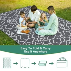 Homfan Outdoor Rug - Waterproof Reversible For Patio, RV, Deck, Backyard -Homfan GUEST 580b93f4 ece8 4fb0 8a76 d28b8fe1fb9d