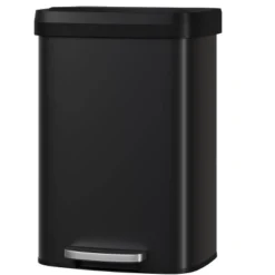 13 Gallon / 50 Liter Metal Trash Can With Lid, Large Garbage Can For Kitchen, Rustproof Step-on Kitchen Metal Trash Bin -Homfan GUEST 5a74567b b956 460b 8210 59cd6c41975a