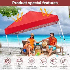Easy Pop-Up Canopy, Pop Up Commercial Pop-Up Gazebo Tent, Waterproof Outdoor Screen Tent For Parties, Camping, Garden, Outdoor -Homfan GUEST 5bc9f954 002d 45fb ab3d b69ba658b79e