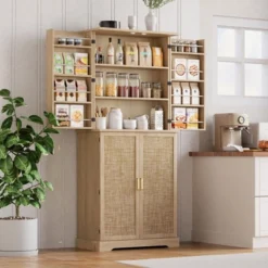 Kitchen Pantry Cabinet, 71.65" Tall Farmhouse Storage Cabinet W/8 Door Shelves And 1 Drawer, Cupboard For Kitchen, Living Room, Dining Room, Bathroom -Homfan GUEST 5c7fa94b f903 4f0d b777 4fa3c88aa6dc