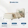 Beige Twin Kids Bed Frame With Upholstered Headboard And Soft Boucle Fabric For Girls And Boys, Heavy Duty, Wooden Slats,No Box Spring Needed -Homfan GUEST 5d61c575 4fcb 4fd1 bc20 5d8cf960d666