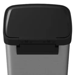 16 Gallon / 60 Liter Metal Trash Can With Lid, Large Garbage Can For Kitchen, Rustproof Step-on Kitchen Metal Trash Bin With Liner Rim -Homfan GUEST 613c9410 4958 421a b0c0 10af66c05a63