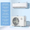 18K BTU Mini Split AC/Heat Pump - 23 SEER2, Cools/Heats 1,250 Sq.Ft, 208V/230V, WiFi Alexa, Easy Install Kit - R45 Series