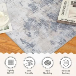 Modern Abstract Kitchen Rugs Machine Washable Soft Non Slip Entryway Area Rug Indoor Floor Accent Mat Carpet For Kitchen Laundry Grey/Taupe 16 Modern Abstract Kitchen Rugs Machine Washable Soft Non Slip Entryway Area Rug Indoor Floor Accent Mat Carpet For Kitchen Laundry Grey/Taupe -Homfan GUEST 66b3d089 10e3 4f49 8d71 e728b1647d6b