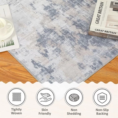 Modern Abstract Kitchen Rugs Machine Washable Soft Non Slip Entryway Area Rug Indoor Floor Accent Mat Carpet For Kitchen Laundry Grey/Taupe 8 Modern Abstract Kitchen Rugs Machine Washable Soft Non Slip Entryway Area Rug Indoor Floor Accent Mat Carpet For Kitchen Laundry Grey/Taupe - Image 6