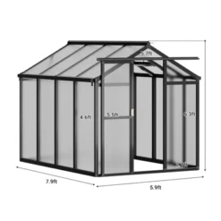 Greenhouses For Outside, Polycarbonate Greenhouse With Aluminum Frame, Lockable Door And Ajustable Roof Vent For Backyard, Green Houses For Outside 13 Greenhouses For Outside, Polycarbonate Greenhouse With Aluminum Frame, Lockable Door And Ajustable Roof Vent For Backyard, Green Houses For Outside -Homfan GUEST 69609001 f6f2 43e2 918b 7ad2c0bcb5f2