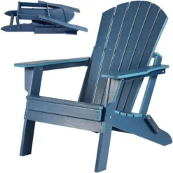 Homfan Folding Adirondack Chair, Oversized HDPE Adirondack Chairs With Weather Resistant, Outdoor Fire Pit Chair For Patio, Porch, Deck, Garden -Homfan GUEST 6ab17cf0 e92f 46f9 8604 16888c90bb21