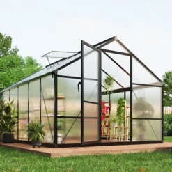 Large Walk In Greenhouses For Outdoors And Garden Planting, Polycarbonate Greenhouse W/Enhanced Aluminum Frame,w/Quick Setup Structure And Roof Vent -Homfan GUEST 6b9e06da 93bf 4e5c b838 7d286dd7b9cc