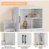 Modern 2 Tier Cat Litter Box Enclosure,Hidden Litter Box Furniture With Two Floors, Fits 22” X 17” Litter Box & Cat,Suitable For Living Room,Balcony -Homfan GUEST 6bcf8790 518e 4398 b0e0 0d92cbcdce75