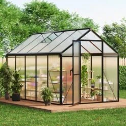 Homfan Greenhouse For Outdoors,Polycarbonate Greenhouse With Roof Vent, Aluminum Walk-in Greenhouse For Outside Garden Backyard, Patio, Lawn -Homfan GUEST 6bd655e0 6c6d 4c20 b47d 9d741ad7ccef