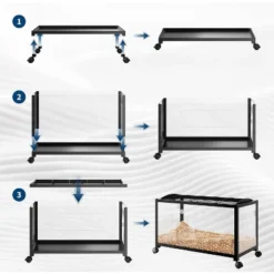 Large Chew-Proof Hamster Cage W/ Wheels, Metal Frame & Ventilated Acrylic - For Mice, Guinea Pigs & Gerbils -Homfan GUEST 6f05a1fd ec32 4c2d acf9 d4fb008f6868