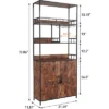 70.8" Bakers Rack With Wine Rack & Goblet Holder, 5-Tier Kitchen Stand With Storage Cabinet For Coffee & Dining Room -Homfan GUEST 71e8ba57 0fb2 483c 86b5 975de889673a