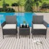 Homfan 3 Piece Outdoor Patio Furniture Set, Wicker Bistro Table And Chairs Set, Patio Conversation Sets For Garden Front Porch Backyard Poolside Deck 1 Homfan 3 Piece Outdoor Patio Furniture Set, Wicker Bistro Table And Chairs Set, Patio Conversation Sets For Garden Front Porch Backyard Poolside Deck -Homfan GUEST 731ff890 ad0c 4c44 86ed 14fb1ee7f6ee