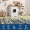 Kitchen Runner Rug Washable Non-Slip, Low Pile Abstract Carpet For Hallway Bathroom Bedroom, Stain Resistant Foldable Floor Mat -Homfan GUEST 74058ce5 6f7a 4474 a936 e9286b604d08