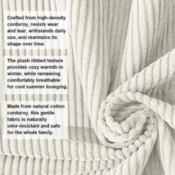 Convertible Corduroy Sleeper Sofa Bed: 3-Seater Futon With King Mattress. No-Assembly Fixed Frame For Living Room, Dorm & Studio. -Homfan GUEST 78fe0f17 83e1 4763 83a4 ac91f8be5da1