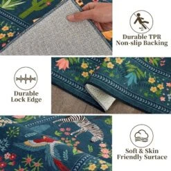 Washable Animal Print Rug Non-Slip, Vintage Low Pile Large Carpet For Nursery Playroom Bedroom, Farmhouse Kids Room Decor 12 Washable Animal Print Rug Non-Slip, Vintage Low Pile Large Carpet For Nursery Playroom Bedroom, Farmhouse Kids Room Decor -Homfan GUEST 796c765f f1a7 437a bee2 e96618be8404