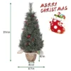 Small Xmas Tree, Mini Christmas Tree W/Lights, 3ft Christmas Tree Pre-lit W/78 Warm White LED Lights,Red Berry Clusters And Cloth Bag Base,2pcs -Homfan GUEST 7a771f56 57f8 4b11 8369 4098f1c45e06