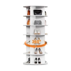 6-Tier Rotating Shoe Rack - 360¡ã Revolving Carousel Storage For Shoes & Handbags, Free-Standing Closet Organizer For Entryway, Living Room -Homfan GUEST 7be957b5 107c 4be8 84b4 74c0c5e646da