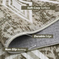 Washable Runner Rug - Non-Slip Hallway & Kitchen Rug - Modern Farmhouse Entryway Runner - Low Pile Bedroom Rug -Homfan GUEST 80d7948e 4fe1 4202 8e83 4b912cf1be7d