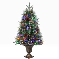 3ft Pre-Lit Snow Flocked Artificial Christmas Tree With 70 LED Lights, Battery Timer, Potted Base 13 3ft Pre-Lit Snow Flocked Artificial Christmas Tree With 70 LED Lights, Battery Timer, Potted Base -Homfan GUEST 86cd001e 000f 4632 9e56 9513c1fe68c8