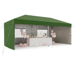 10x20 Pop Up Canopy Tent With 4 SideWalls, Heavy Duty Outdoor Canopy All Season Waterproof Commercial Street Vendors Party Tents With Roller Bag -Homfan GUEST 87786081 e893 4e1b 84e3 ac765a01da98