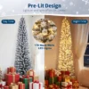 Artificial Christmas Tree – Snow Flocked Full Tree With Warm Incandescent Lights, Branch Tips & Foldable Stand, Holiday Decoration For Home & Party -Homfan GUEST 8b9209a1 7090 4ac6 a2d0 d6d1234a1d87