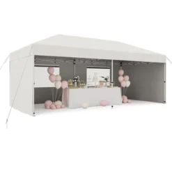 10x20 Pop Up Canopy Tent With 4 SideWalls, Heavy Duty Outdoor Canopy All Season Waterproof Commercial Street Vendors Party Tents With Roller Bag -Homfan GUEST 8cefdb7b 5c5f 4526 8bfe 5112ee3b821f