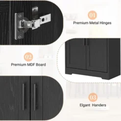 70 Inch Tall Kitchen Pantry Cabinet, Freestanding Storage Cabinet With 4 Doors And Adjustable Shelves, For Dining Room, Bathroom, Living Room -Homfan GUEST 8d0df304 0904 45ff 9d83 92d27132b128