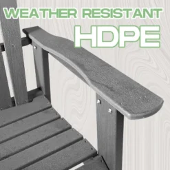 Homfan Folding Adirondack Chair, Oversized HDPE Adirondack Chairs With Weather Resistant, Outdoor Fire Pit Chair For Patio, Porch, Deck, Garden -Homfan GUEST 8d4b1765 53ff 4d98 9282 d0e67690e222