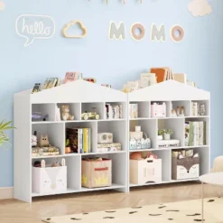 Kids Bookcase, 3-Tier Children Storage Shelf Unit, Toddlers Playhouse Cabinet Shelf, Toy Storage Organizer For Playroom Children's Room Living Room -Homfan GUEST 8f98674d 8686 4a4a 9260 6c31870c07d2