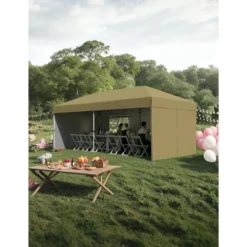 10x20 Pop Up Canopy Tent With 4 SideWalls, Heavy Duty Outdoor Canopy All Season Waterproof Commercial Street Vendors Party Tents With Roller Bag -Homfan GUEST 9109410b d522 45f5 a77b 79e9efc86d02