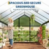 Homfan Greenhouse For Outdoors,Polycarbonate Greenhouse With Roof Vent, Aluminum Walk-in Greenhouse For Outside Garden Backyard, Patio, Lawn