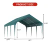 Heavy Duty Carport Outdoor Car Canopy UV Resistant Waterproof Party Tent All-Season Portable Garage Gazebo Shelter For Car, Storage Shed -Homfan GUEST 96416920 d71f 4dfc a3ba ac1d922bb256