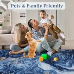 Boho Vintage Abstract Area Rug Machine Washable, Non-Slip Low Pile Carpet For Living Room Dining Room Kids Room Farmhouse Decor -Homfan GUEST 9657de43 cd73 4376 9cba 372affd9dab4