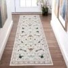 Machine Washable Rug - Low Pile Non-Slip, Ultra-Thin Soft Area Rug For Living Room, Bedroom, Nursery, Playroom & Office