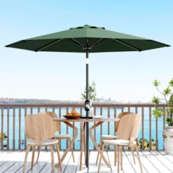 Homfan 9Ft Patio Umbrella - 8 Sturdy Ribs Outdoor Table Umbrella With Crank Lift & Push Button Tilt - Market Umbrella For Pool, Deck, Yard, Garden 26 Homfan 9Ft Patio Umbrella - 8 Sturdy Ribs Outdoor Table Umbrella With Crank Lift & Push Button Tilt - Market Umbrella For Pool, Deck, Yard, Garden -Homfan GUEST 98d64ad7 8172 4035 abfe b7996ffac869