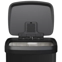 13 Gallon / 50 Liter Metal Trash Can With Lid, Large Garbage Can For Kitchen, Rustproof Step-on Kitchen Metal Trash Bin -Homfan GUEST 99816cf8 7e7d 499b 951d 0ccd674dbf05