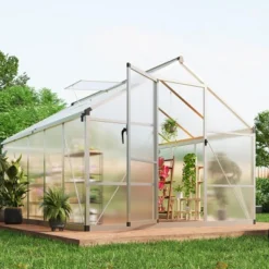 Large Walk In Greenhouses For Outdoors And Garden Planting, Polycarbonate Greenhouse W/Enhanced Aluminum Frame,w/Quick Setup Structure And Roof Vent -Homfan GUEST 9ac35edb c41d 4067 a6c3 5c62a5545c8d
