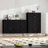 Fluted 6 Drawers Dresser For Bedroom,Wooden Chest Of Drawers,Modern Storage Dressers For Living Room, Closet, Hallway -Homfan GUEST 9d1e3835 8e1e 40a0 ac8d f80c936d3ff2