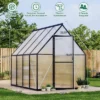 Aluminum-Framed Polycarbonate Greenhouse, Heavy Duty, With Quick Setup Structure And Roof Vent, Large Enhanced Aluminum GreenhouseKit For Outdoors -Homfan GUEST 9e4fda42 ea83 448e 9193 100df18dc1a3