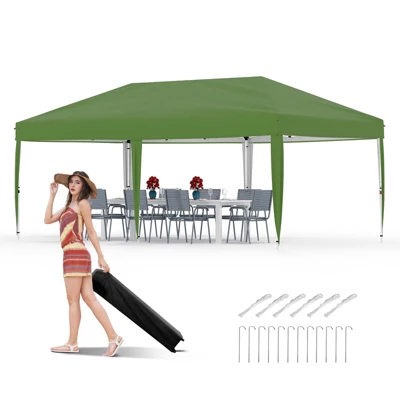 Pop Up Canopy - Easy Up Camping Tent With One Roller Bag, 3 Adjustable Height, 4 Weight Bags For Deck, Garden, Sports, Beach, Party 17 Pop Up Canopy - Easy Up Camping Tent With One Roller Bag, 3 Adjustable Height, 4 Weight Bags For Deck, Garden, Sports, Beach, Party - Image 15
