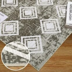 Washable Runner Rug - Non-Slip Hallway & Kitchen Rug - Modern Farmhouse Entryway Runner - Low Pile Bedroom Rug -Homfan GUEST a03fbcde d461 41c2 9df2 e3a155dbd4ed