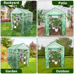 Greenhouse For Outdoors,Portable Indoor And Outdoor Green House W/ Roll-Up Zippered Door Anchors And Ropes,Plant Garden Hot House W/ 9 Shelves 13 Greenhouse For Outdoors,Portable Indoor And Outdoor Green House W/ Roll-Up Zippered Door Anchors And Ropes,Plant Garden Hot House W/ 9 Shelves -Homfan GUEST a04e2ecb b62b 49a7 be78 35e2ad138a14