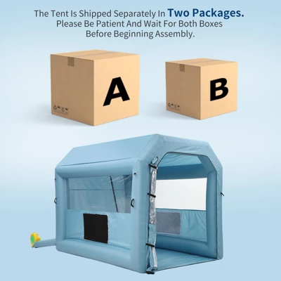 Inflatable Paint Booth Tent With 3-Layer Filter, Portable DIY Spray Booth For Cars, Motorcycles, Garage, Furniture & Parts Painting 8 Inflatable Paint Booth Tent With 3-Layer Filter, Portable DIY Spray Booth For Cars, Motorcycles, Garage, Furniture & Parts Painting - Image 6
