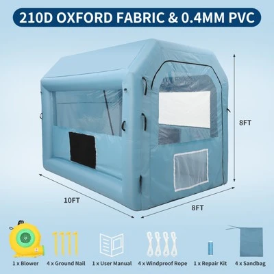 Inflatable Paint Booth Tent With 3-Layer Filter, Portable DIY Spray Booth For Cars, Motorcycles, Garage, Furniture & Parts Painting 4 Inflatable Paint Booth Tent With 3-Layer Filter, Portable DIY Spray Booth For Cars, Motorcycles, Garage, Furniture & Parts Painting - Image 2