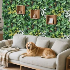 Artificial Boxwood Wall Panels, 20''x20'' 16pcs Grass Wall Panels, Greenery Backdrop Privacy Screen With UV Protection For Garden Indoor Outdoor Decor -Homfan GUEST a75dbf5d 4656 4130 b379 6d7f712474f2